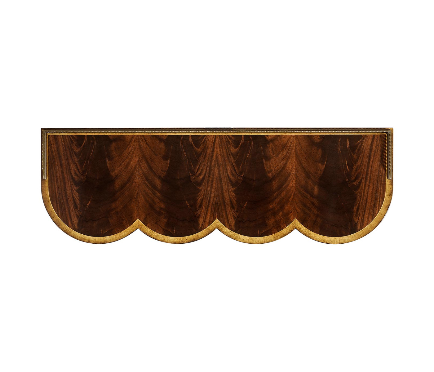 Mahogany Scalloped Console