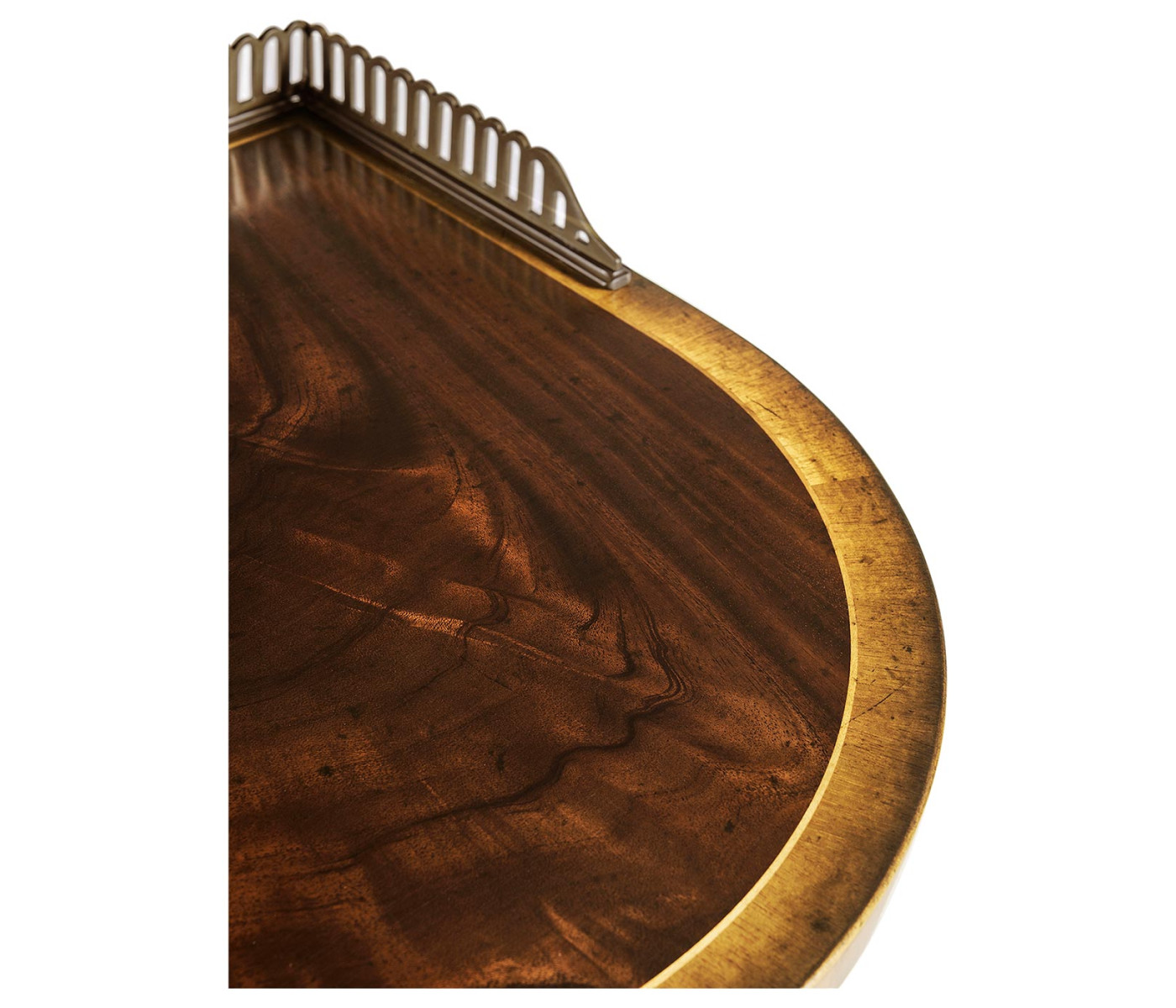 Mahogany Scalloped Console