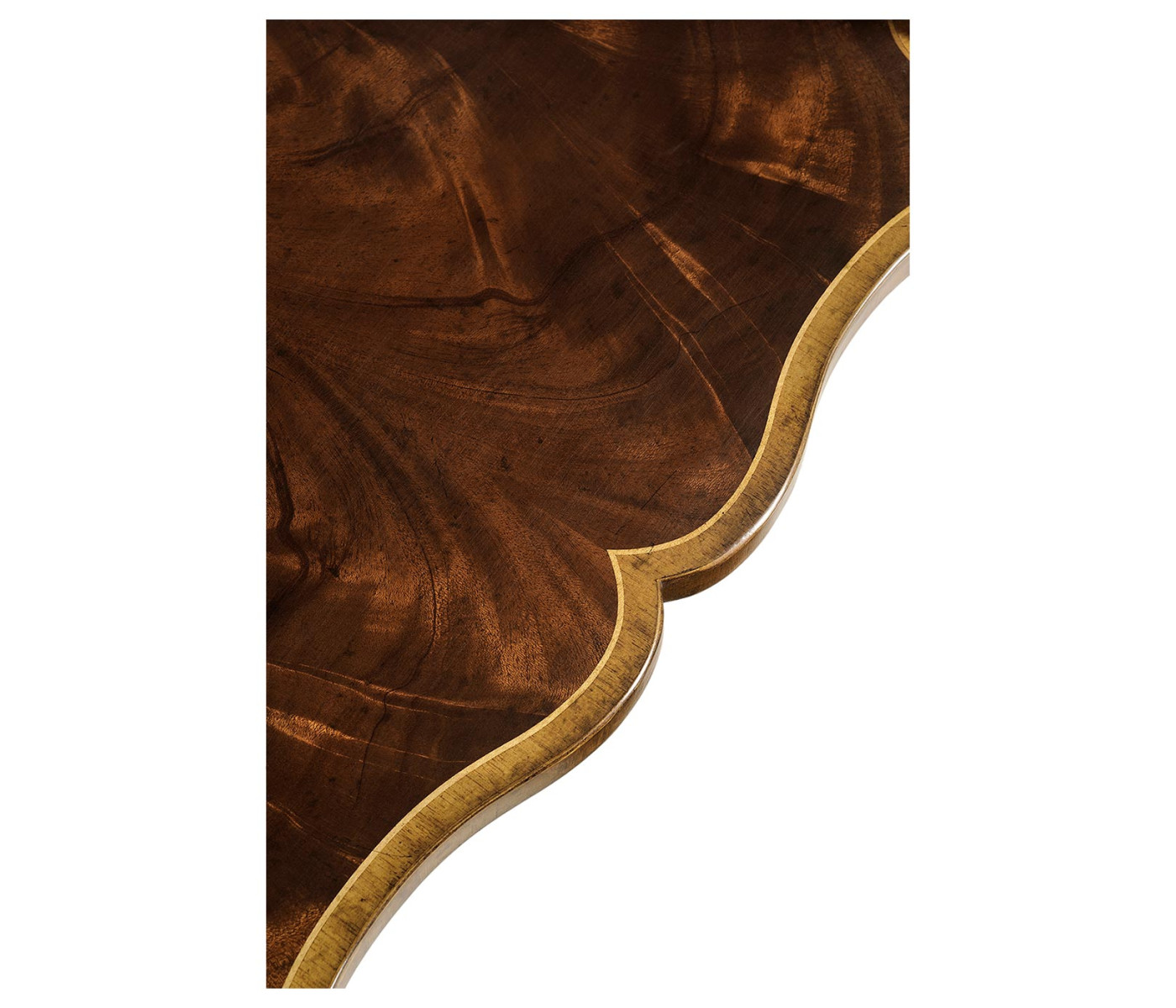 Mahogany Scalloped Console