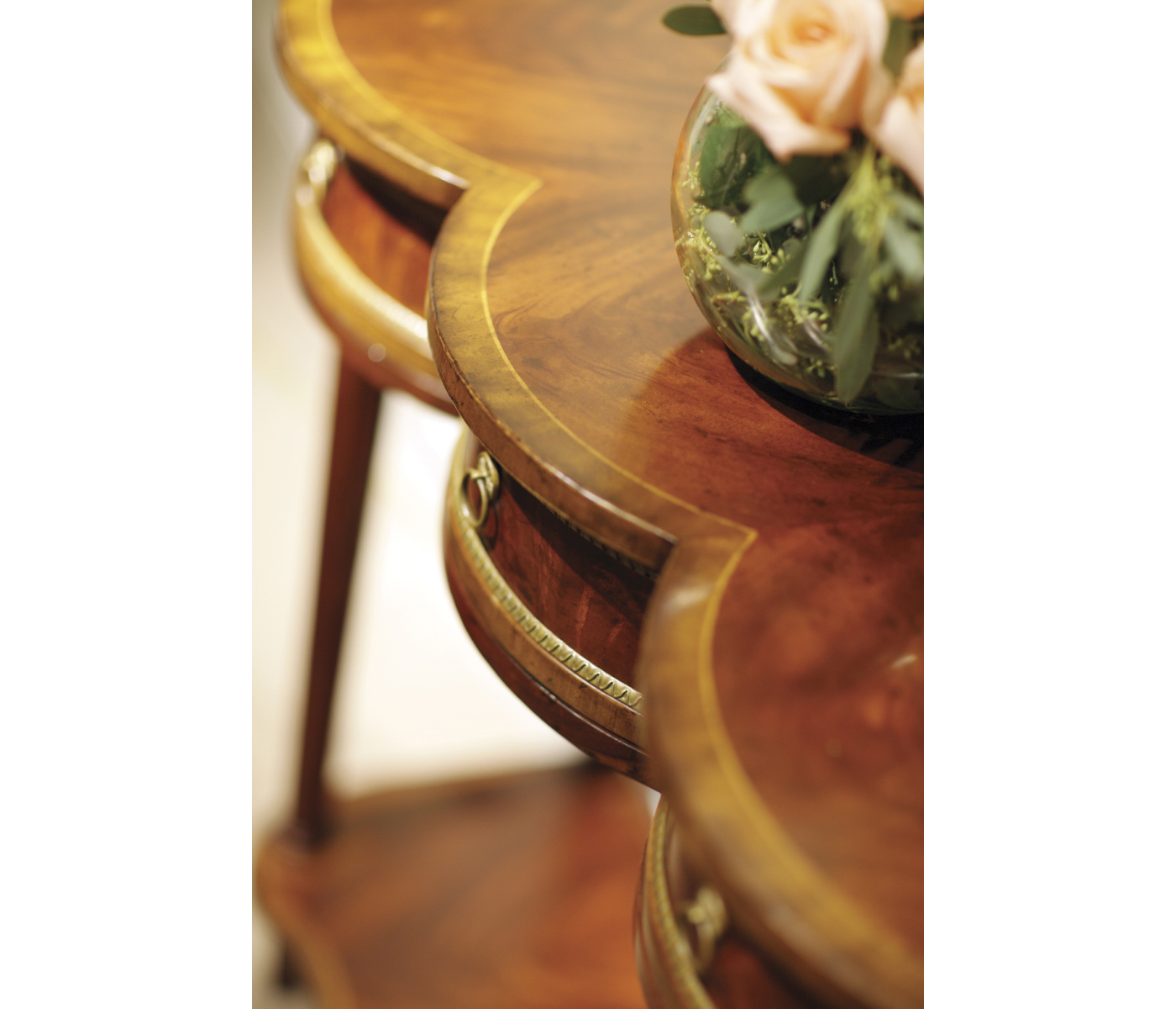 Mahogany Scalloped Console