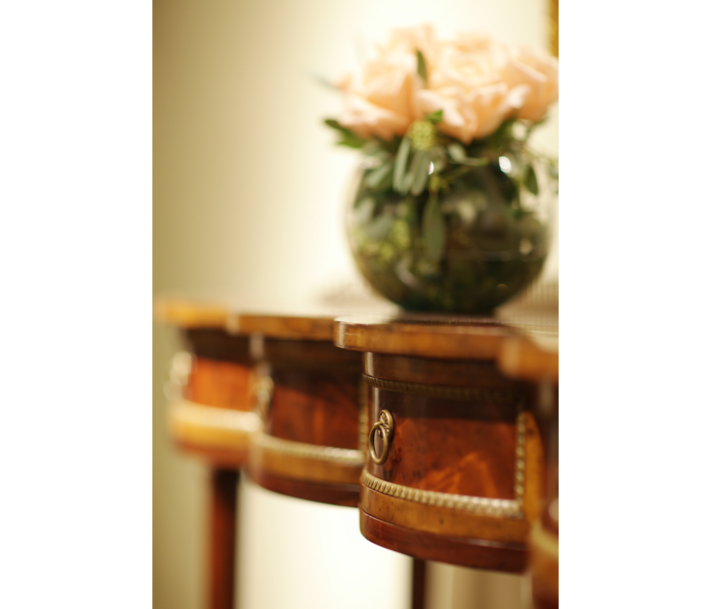 Mahogany Scalloped Console