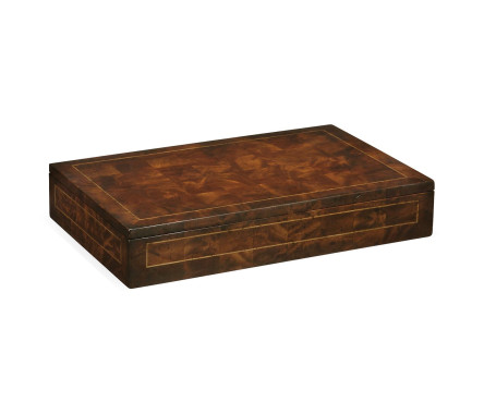 Placemats Box with Patchwork Crotch Mahogany Veneer