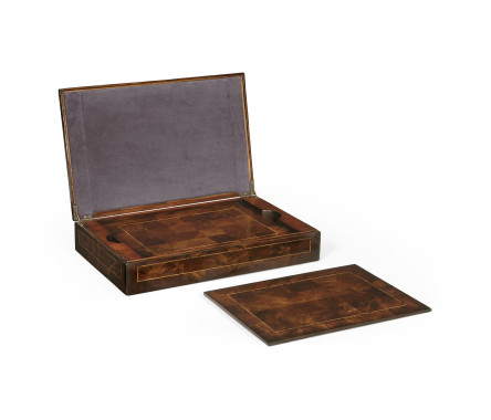Placemats Box with Patchwork Crotch Mahogany Veneer