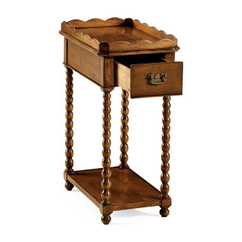 Queen anne rectangular lamp table