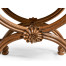 French Style Walnut Footstool with Shell Decoration
