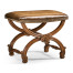 French Style Walnut Footstool with Shell Decoration