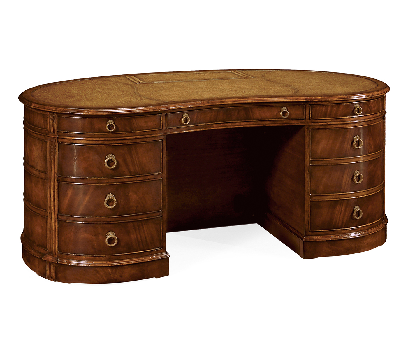 Mahogany Kidney Pedestal Desk