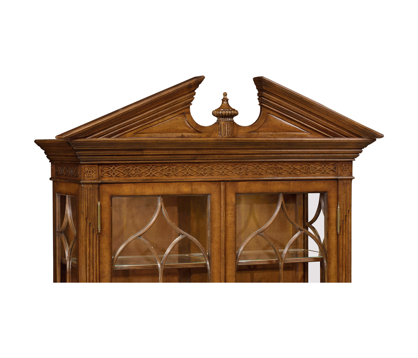 Glazed Walnut Display Cabinet