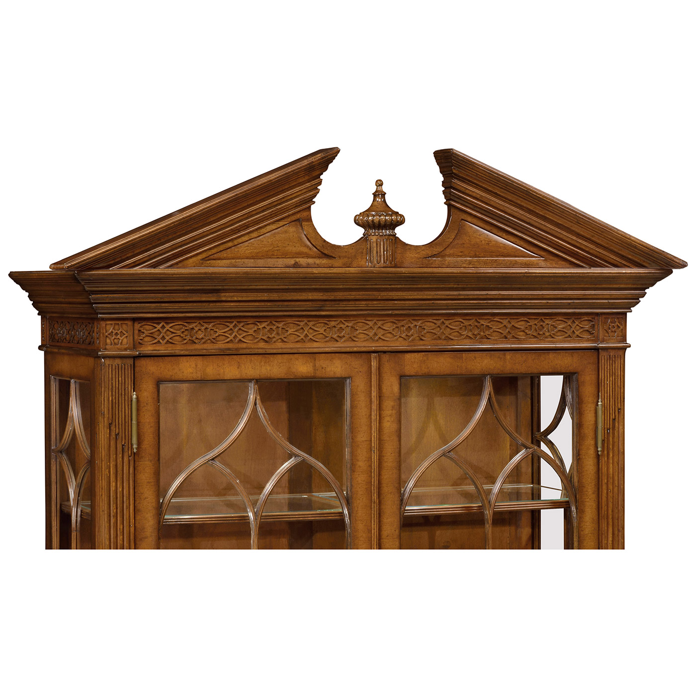 Glazed Walnut Display Cabinet