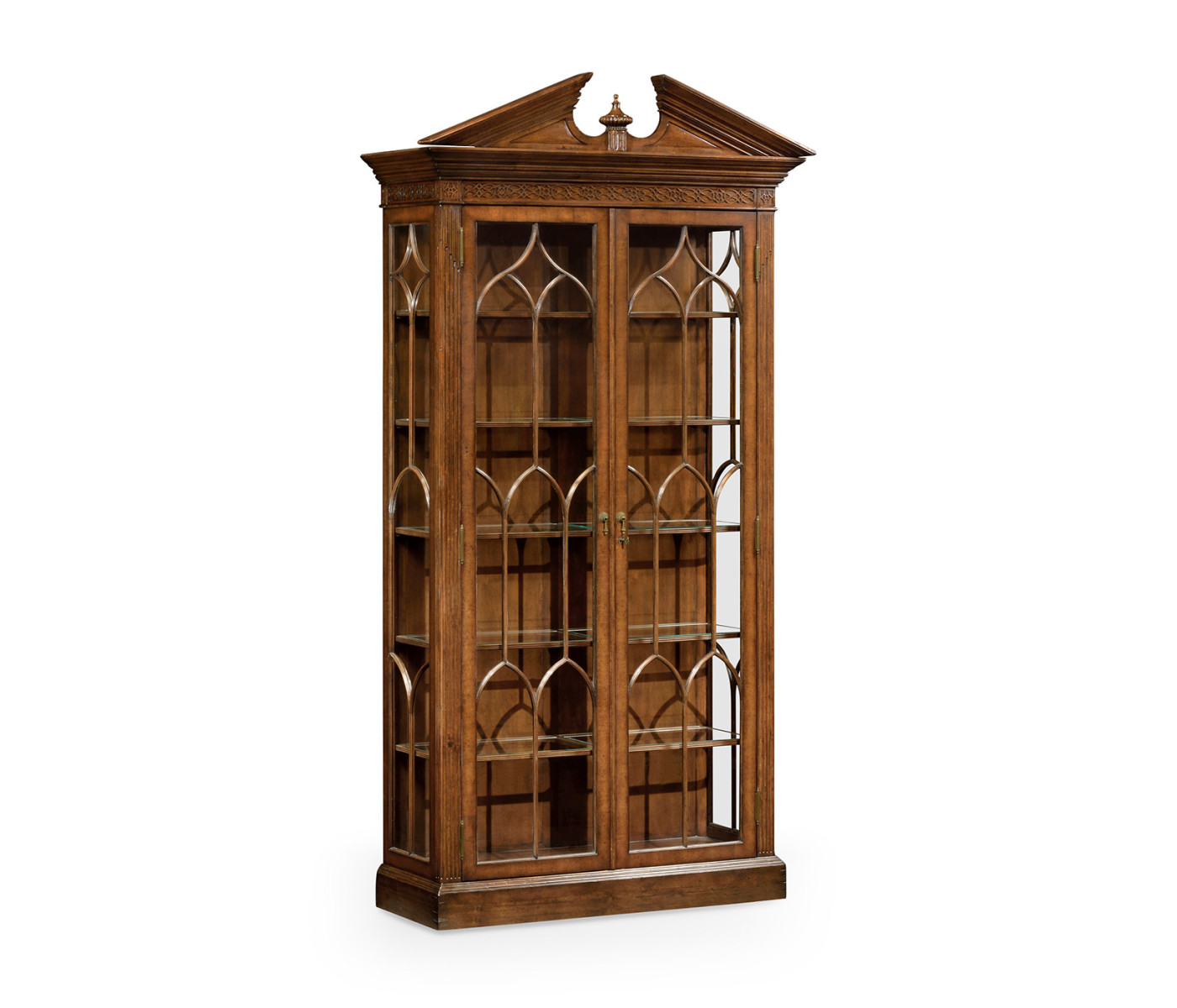 Glazed Walnut Display Cabinet