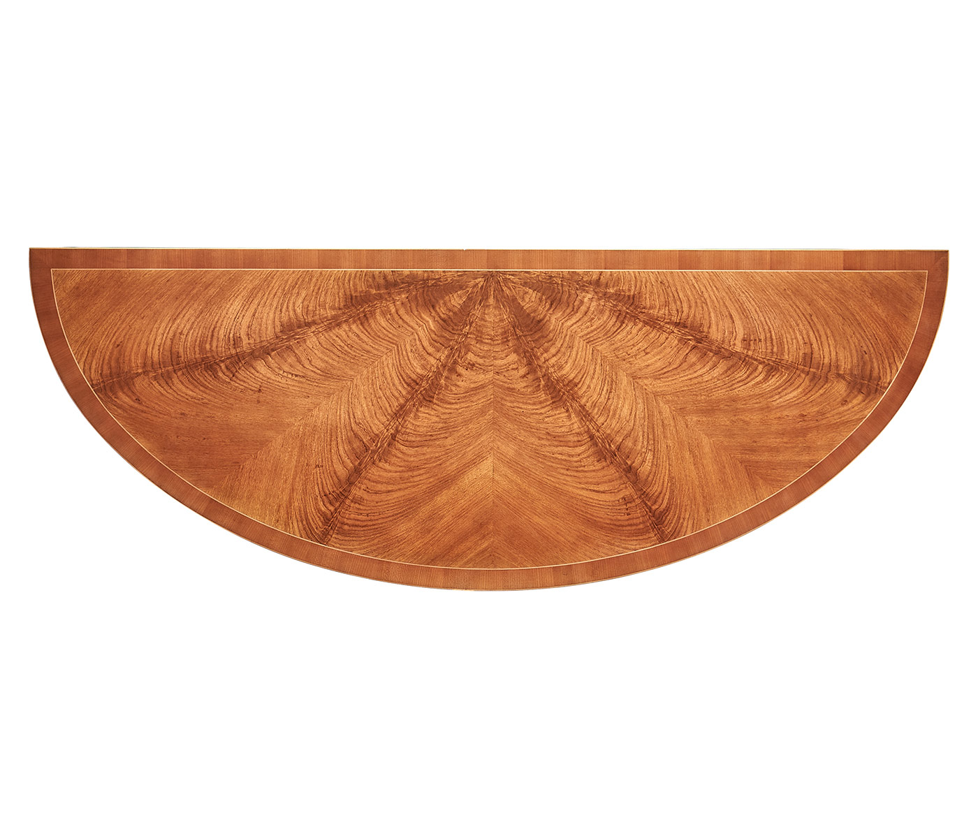 Crotch walnut demilune sideboard