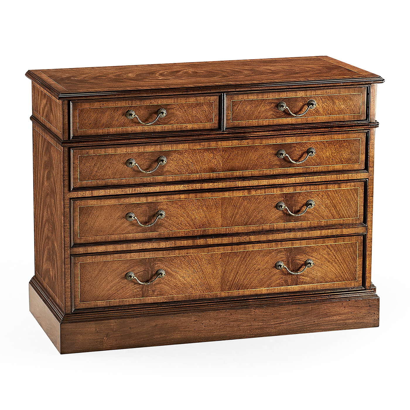 Walnut office chest of drawers with hanging file storage