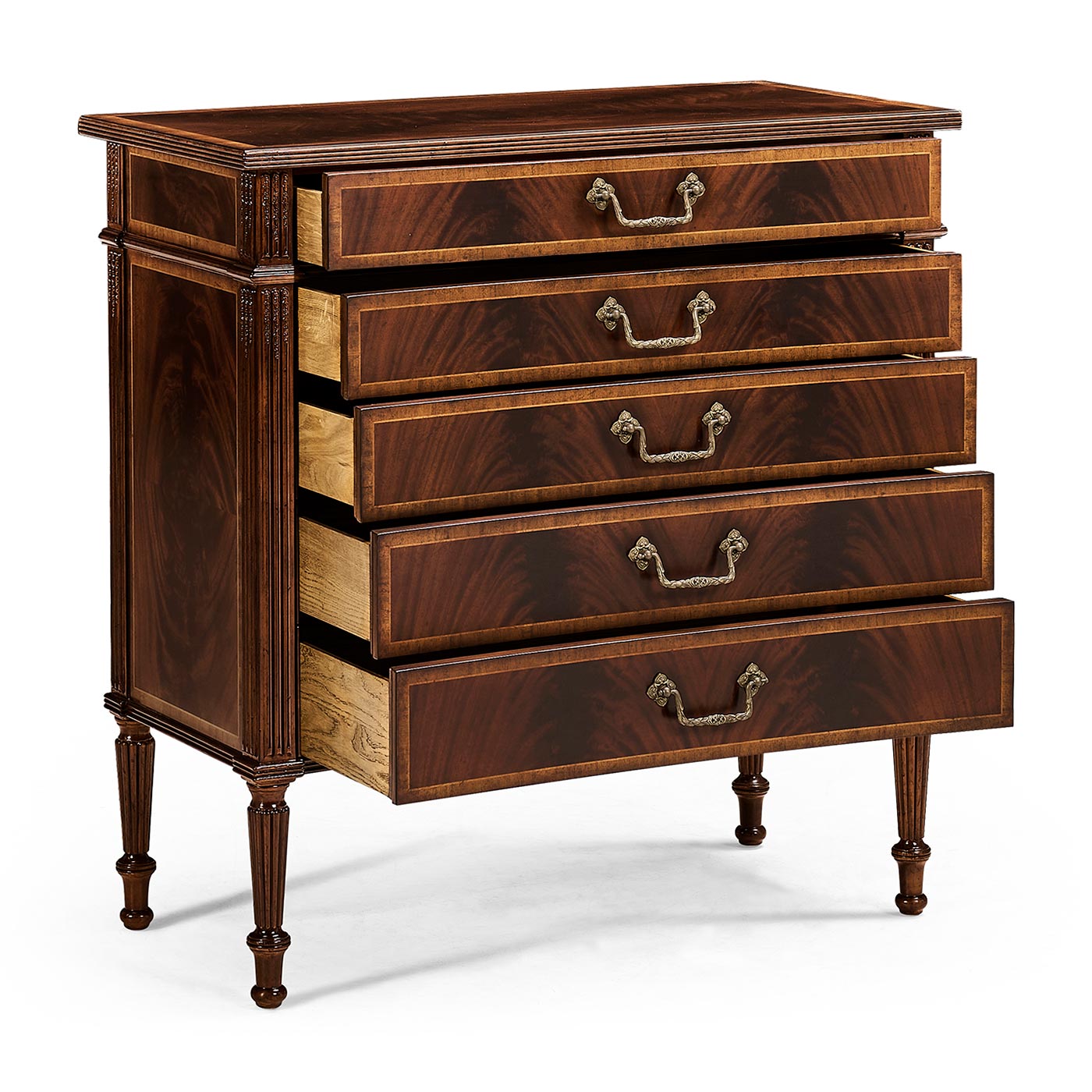 Buckingham Mahogany Chest of Drawers with Concave Profile