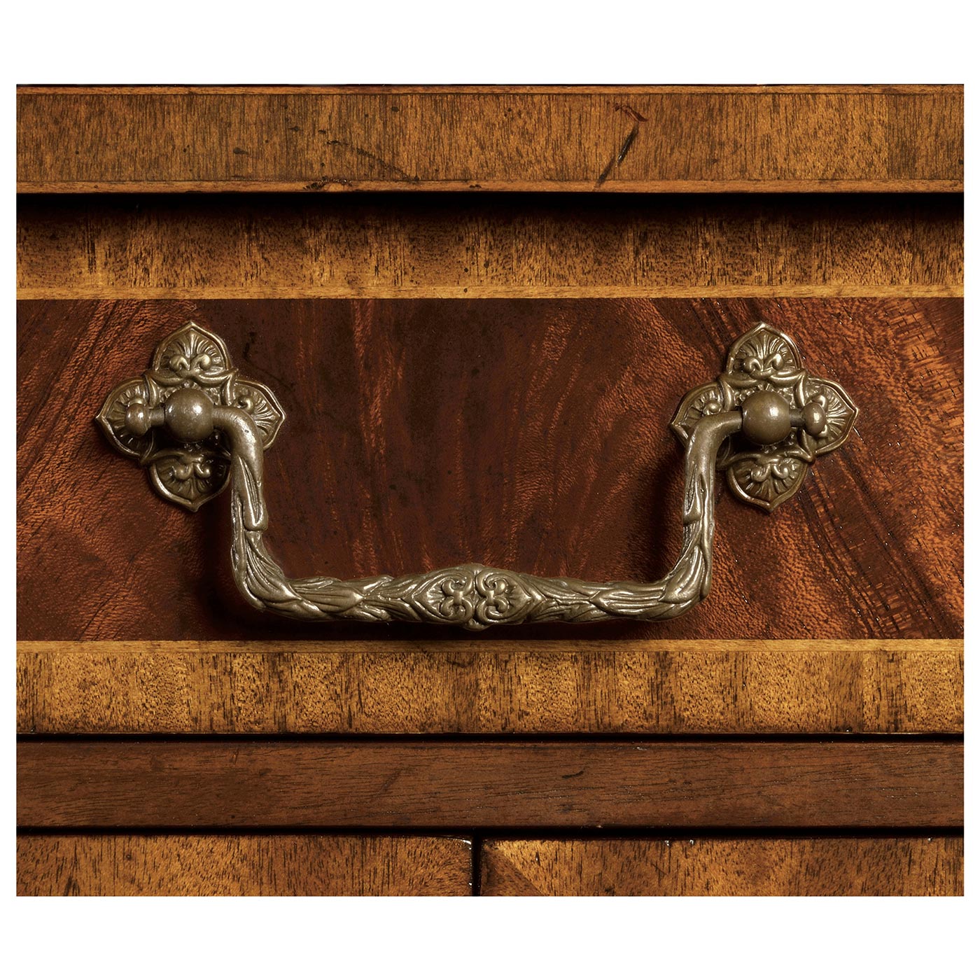 Mahogany Bedside Table with Brass Gallery