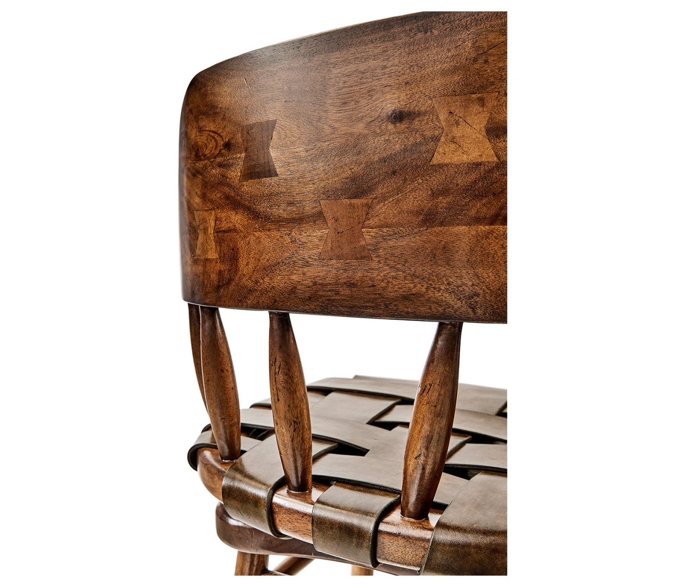 Country Style Leather Bar Stools