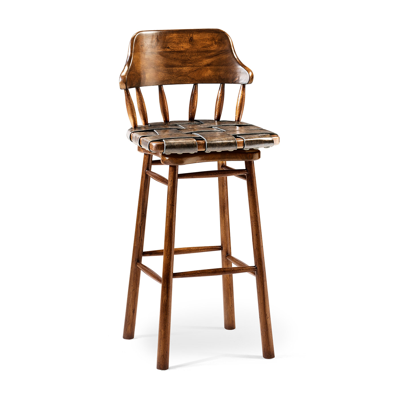 Country Style Leather Bar Stools