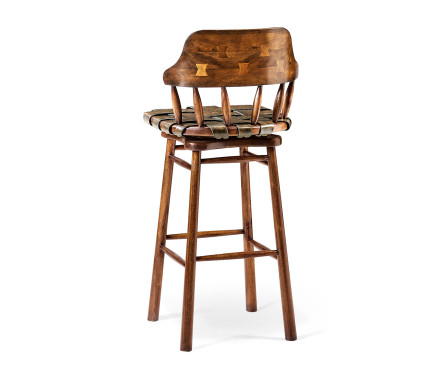Country Style Leather Bar Stools