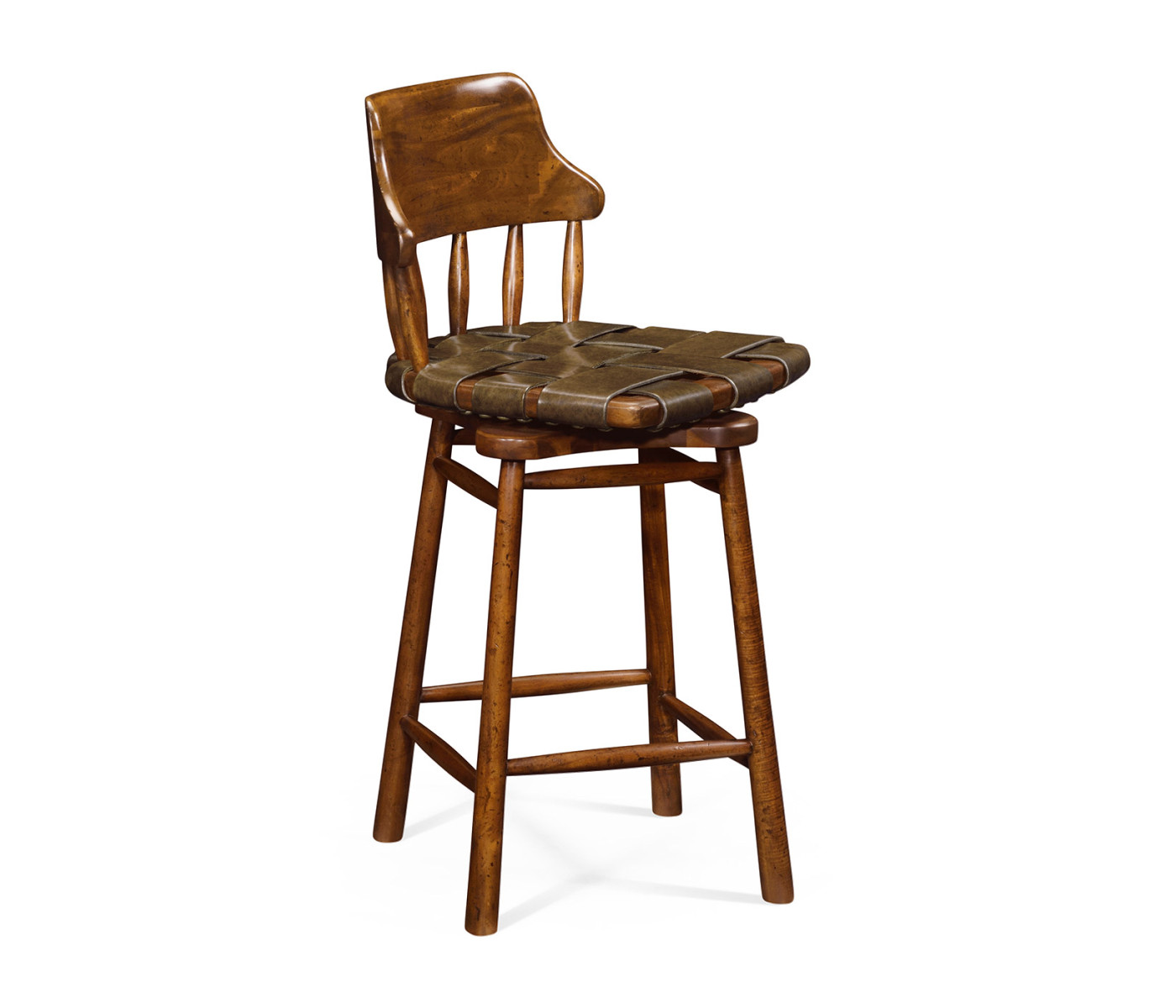 Country Style Leather Counter Stools