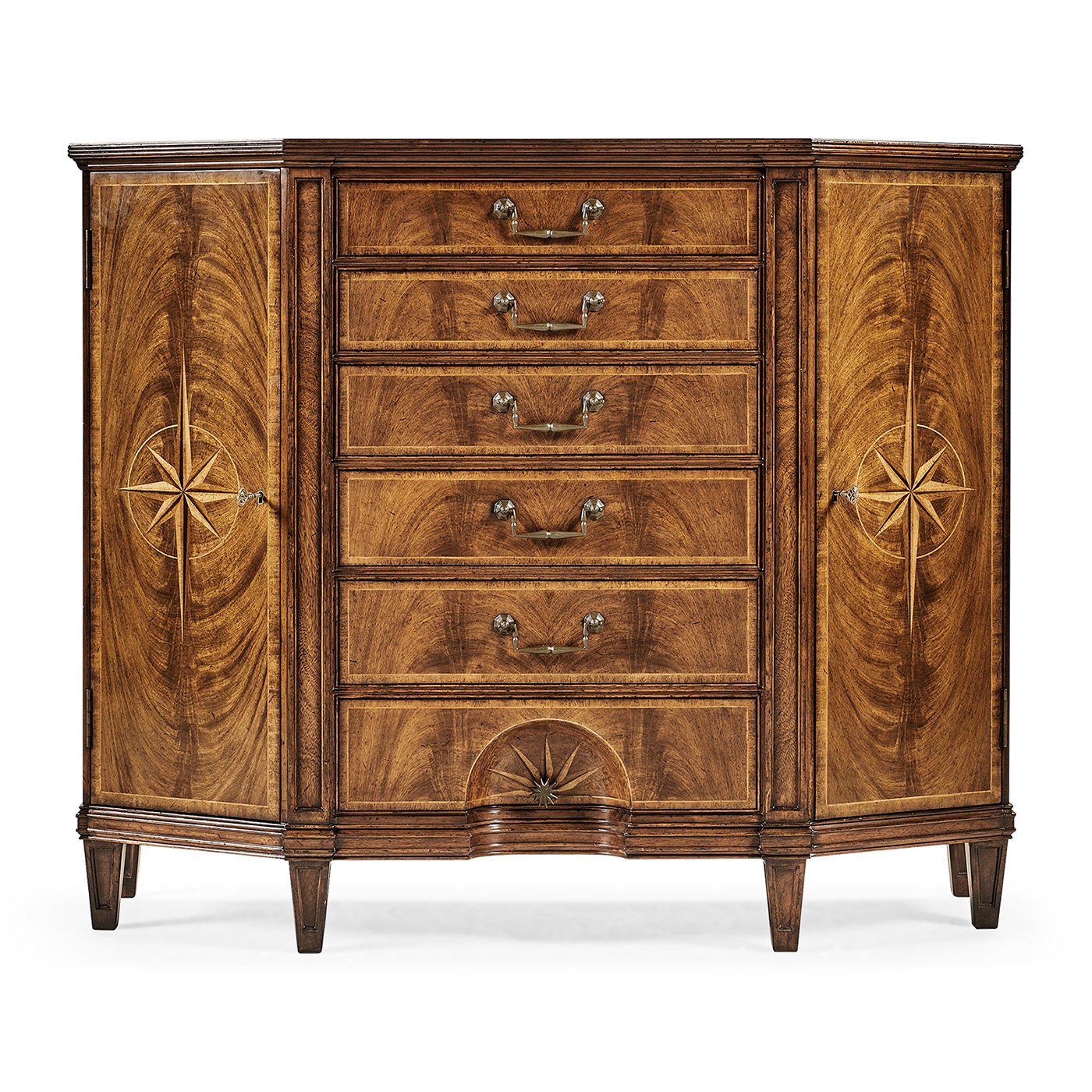 Starburst Walnut Side Cabinet