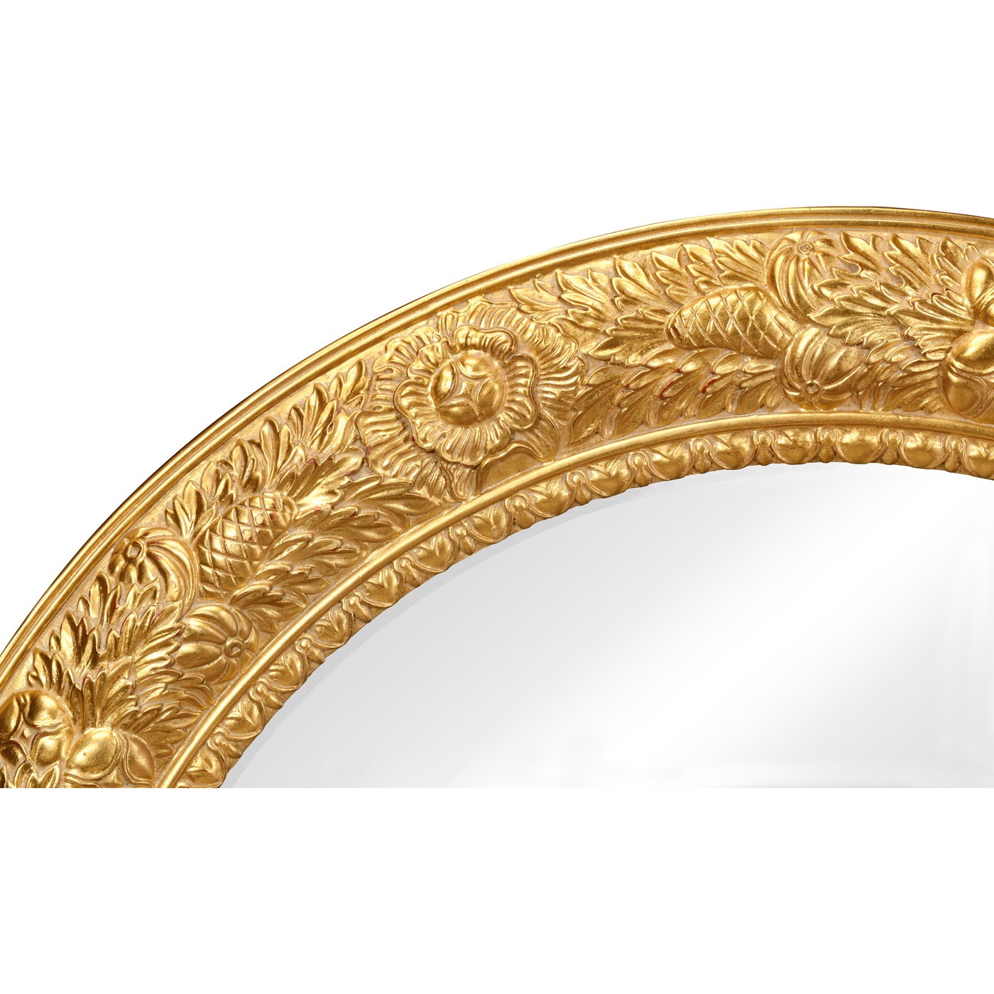 Large circular gilded mirror