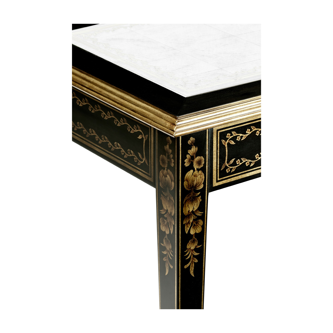 Black & églomisé console