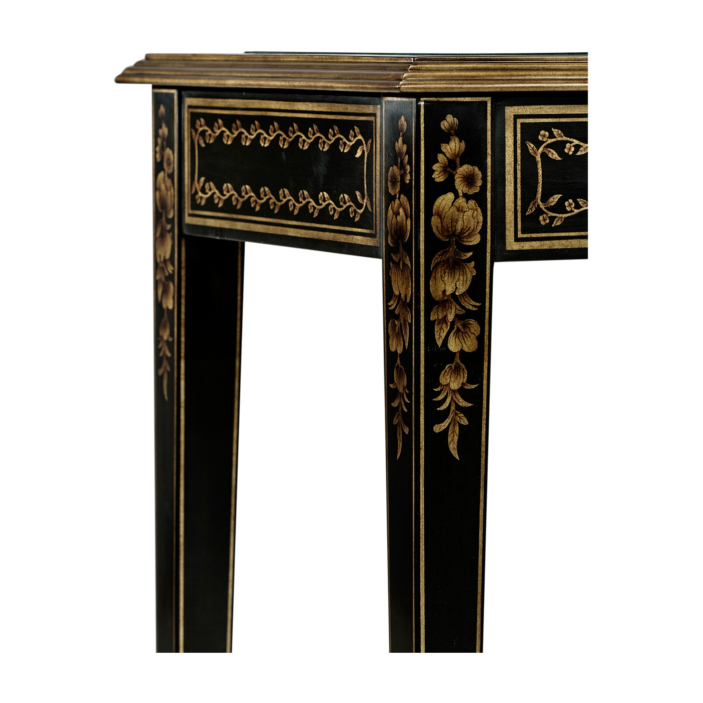 Black & églomisé console