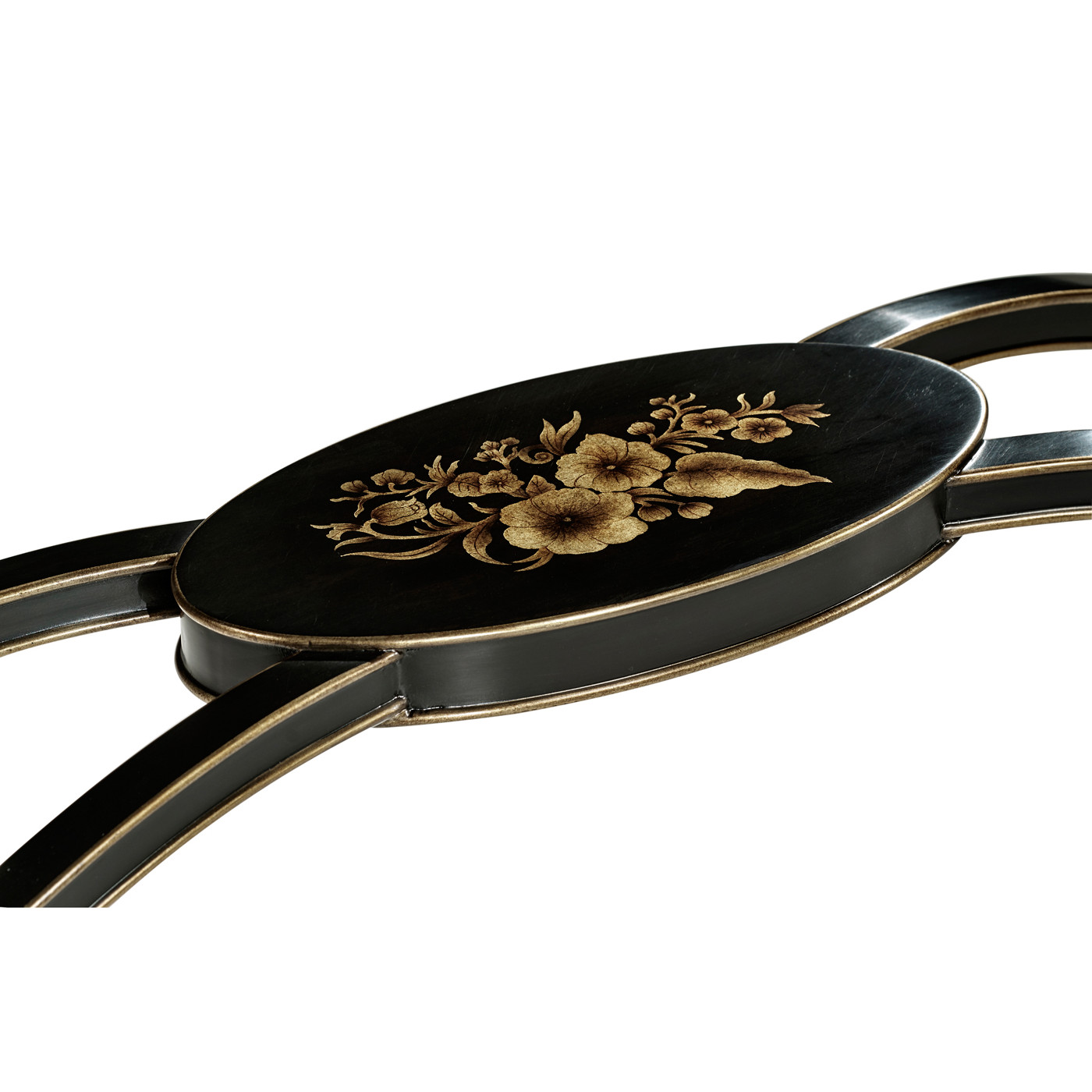 Black & églomisé console