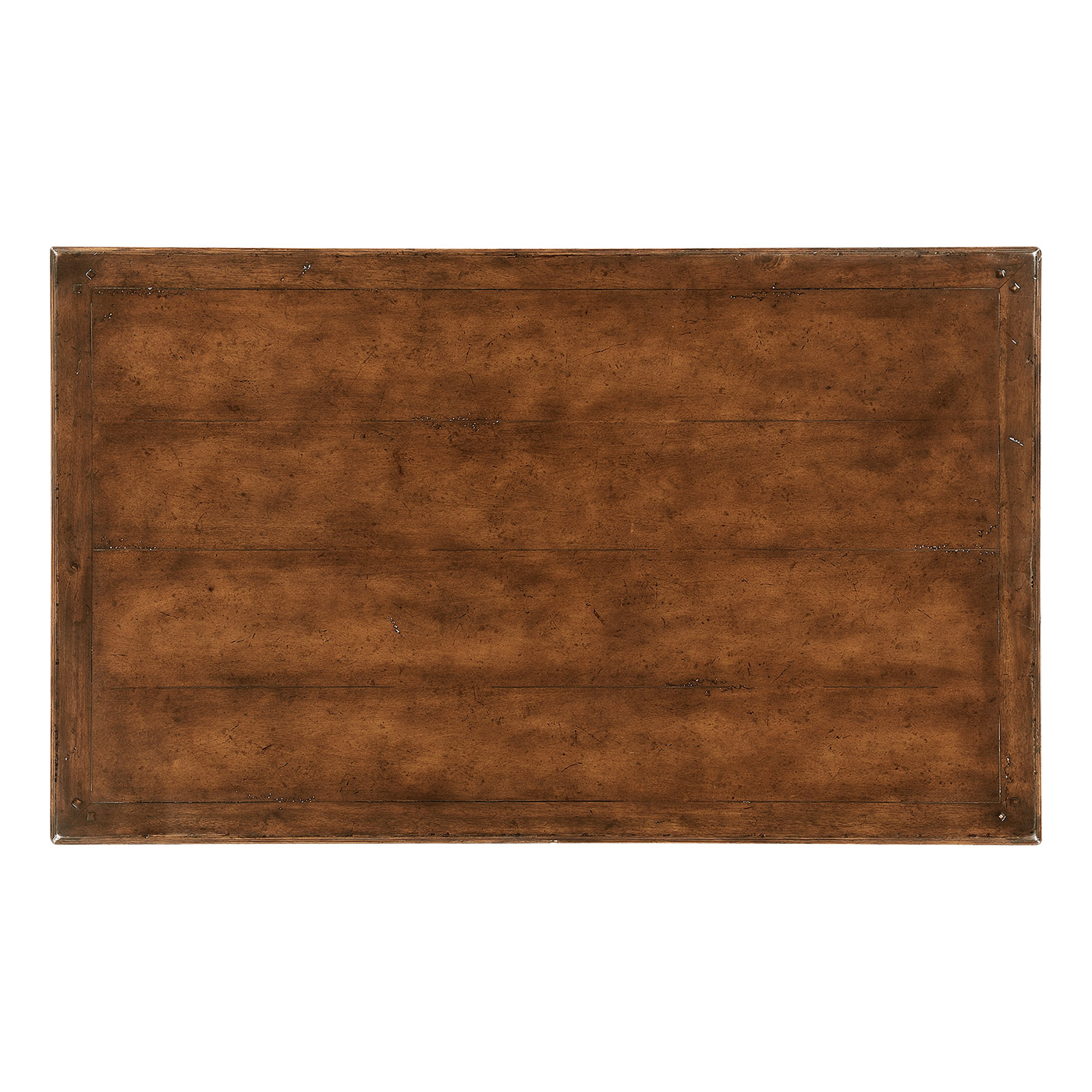 Panelled country walnut rectangular coffee table