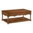 Panelled country walnut rectangular coffee table