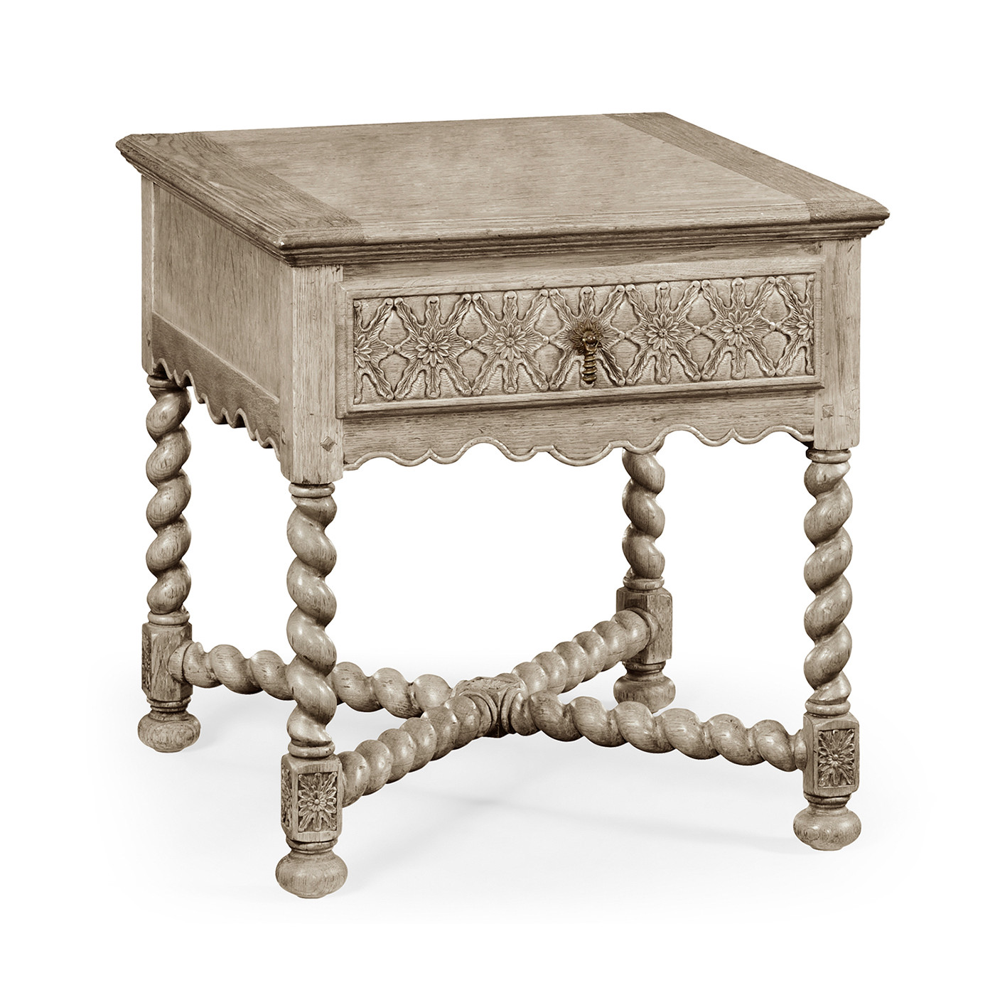 Grey Oak Square Side Table