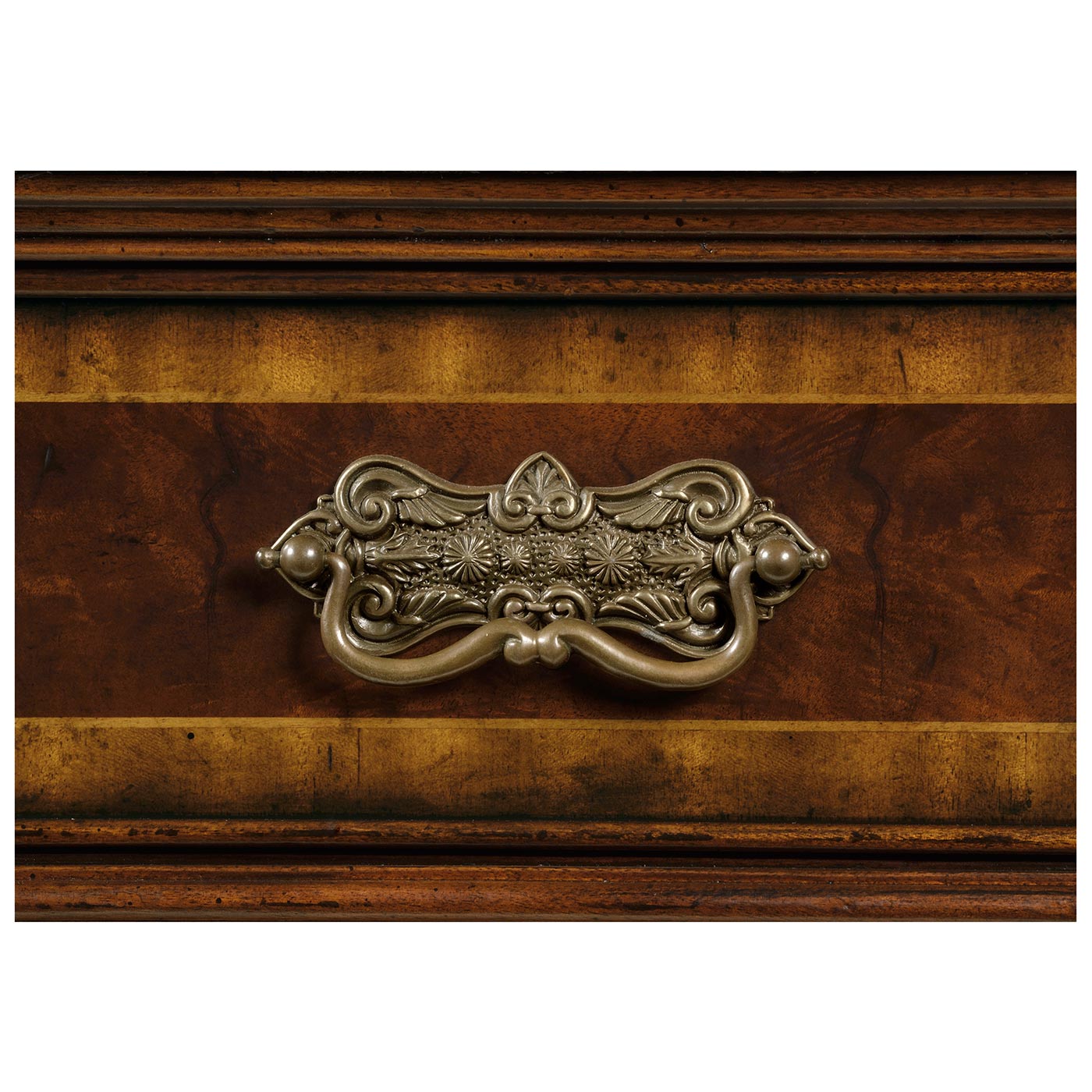 Serpentine Architrave Mahogany China Cabinet