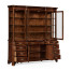 Serpentine Architrave Mahogany China Cabinet
