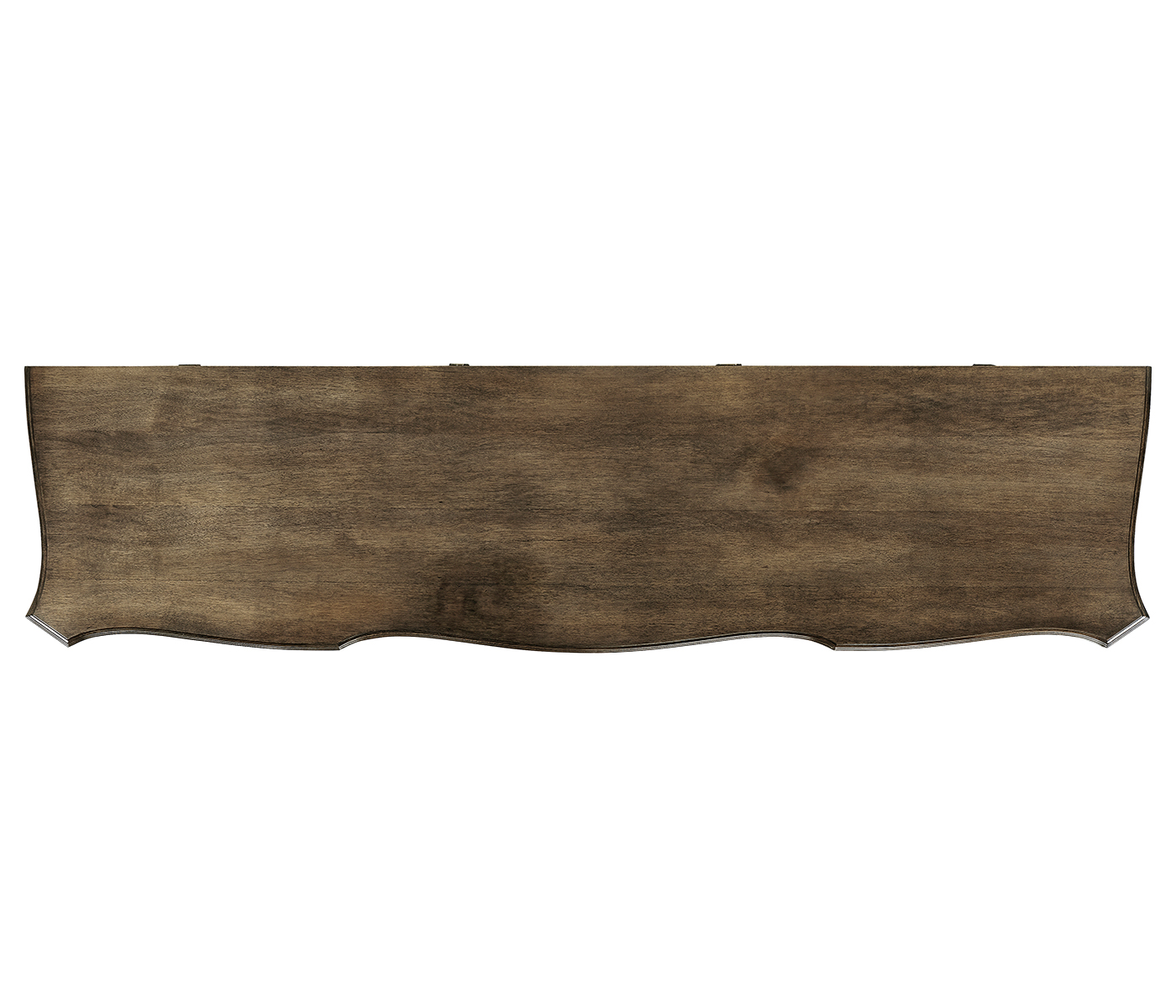 Serpentine Architrave Bleached Mahogany China Cabinet