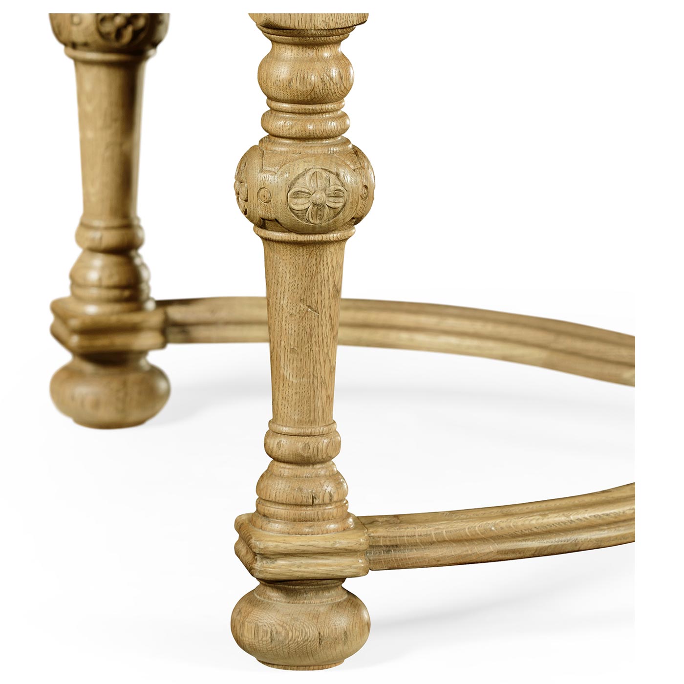 Natural Oak Chip Carved Rectangular Coffee Table