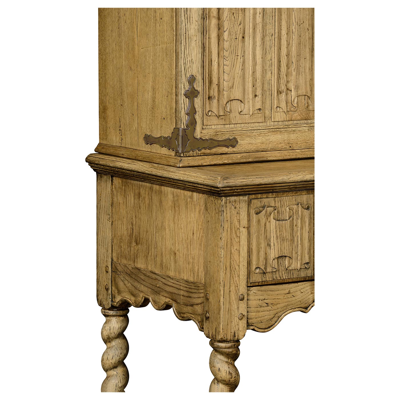 Elizabethan Style Natural Oak TV Cabinet