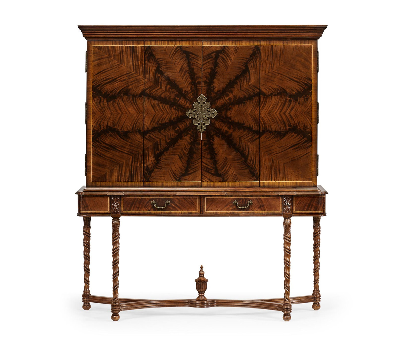 Mahogany Panelled Door TV Cabinet