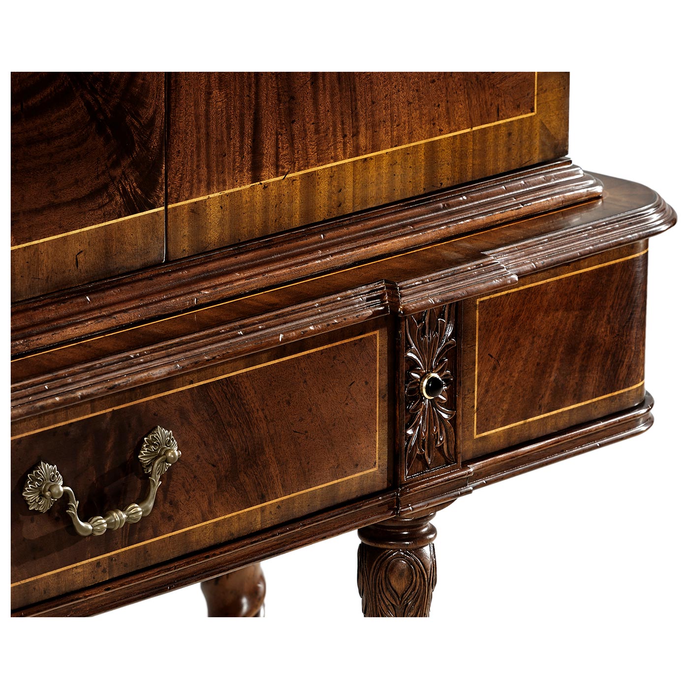 Mahogany Panelled Door TV Cabinet