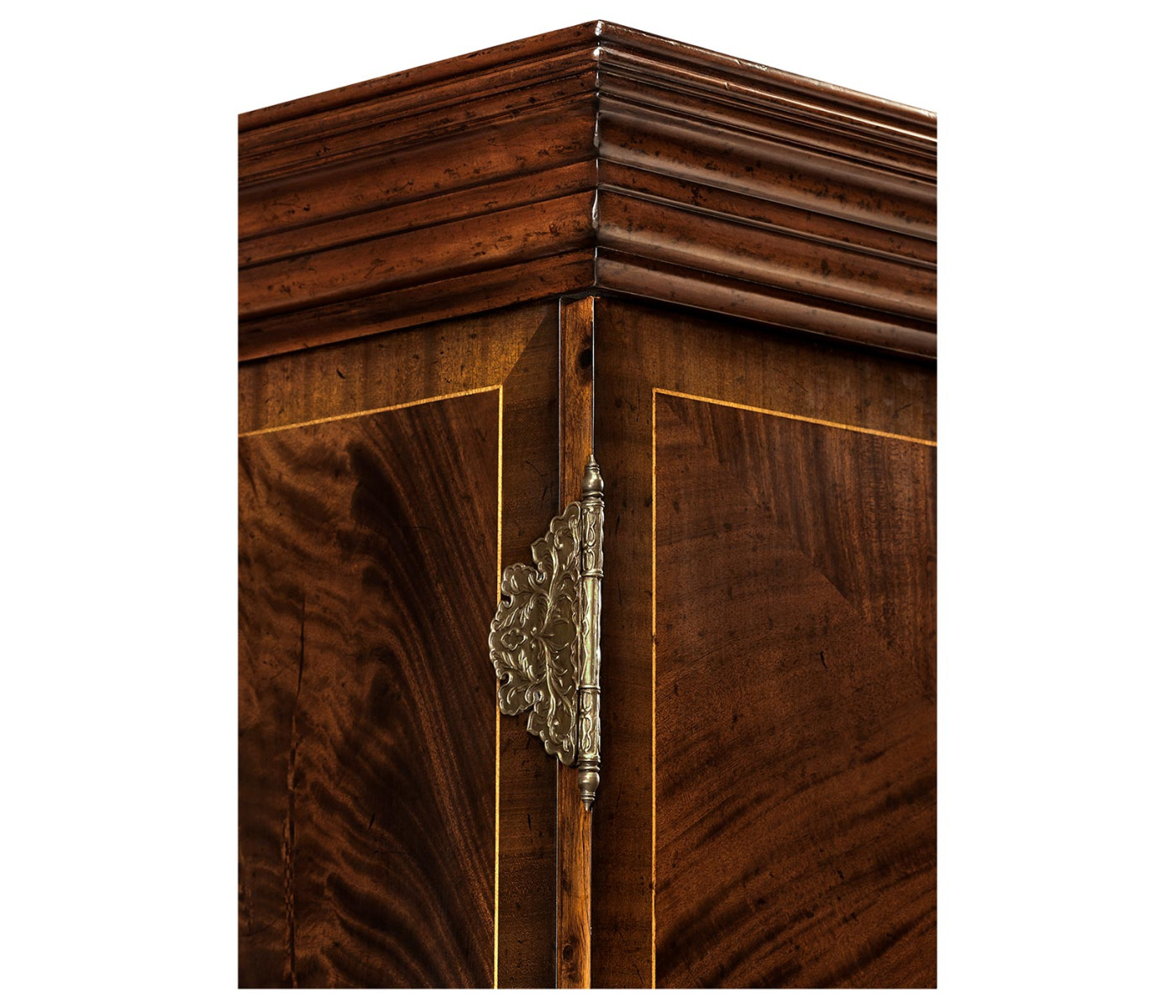 Mahogany Panelled Door TV Cabinet