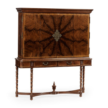 Mahogany Panelled Door TV Cabinet