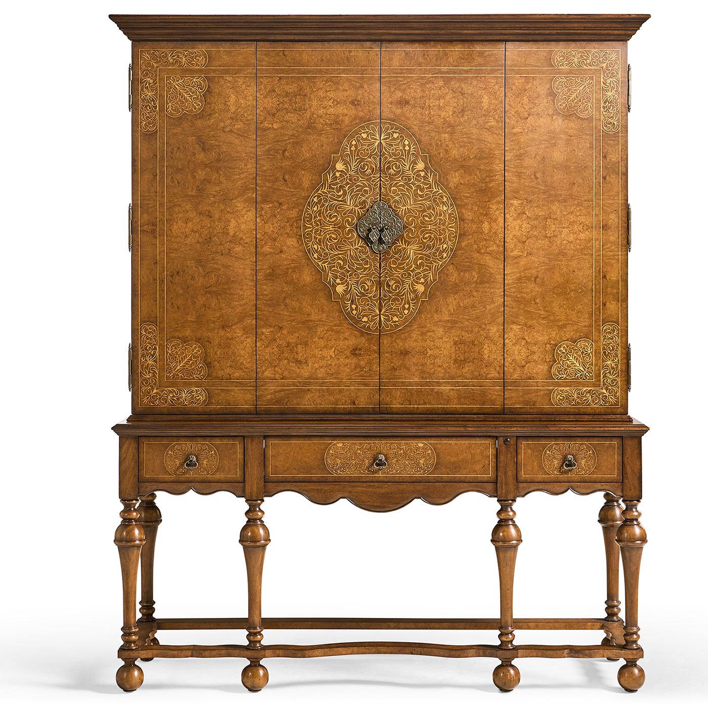 Burl Walnut & Seaweed TV Cabinet