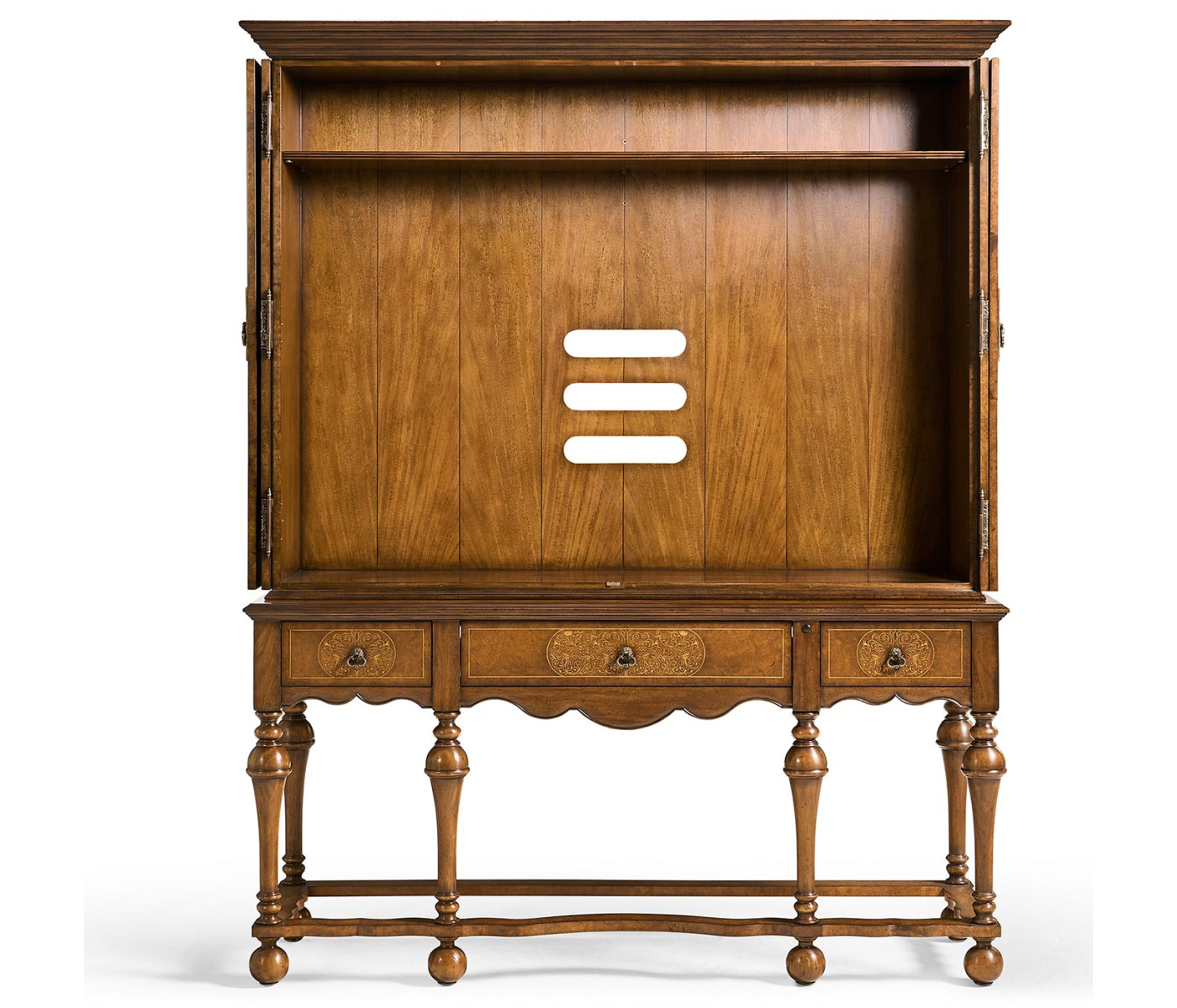 Burl Walnut & Seaweed TV Cabinet