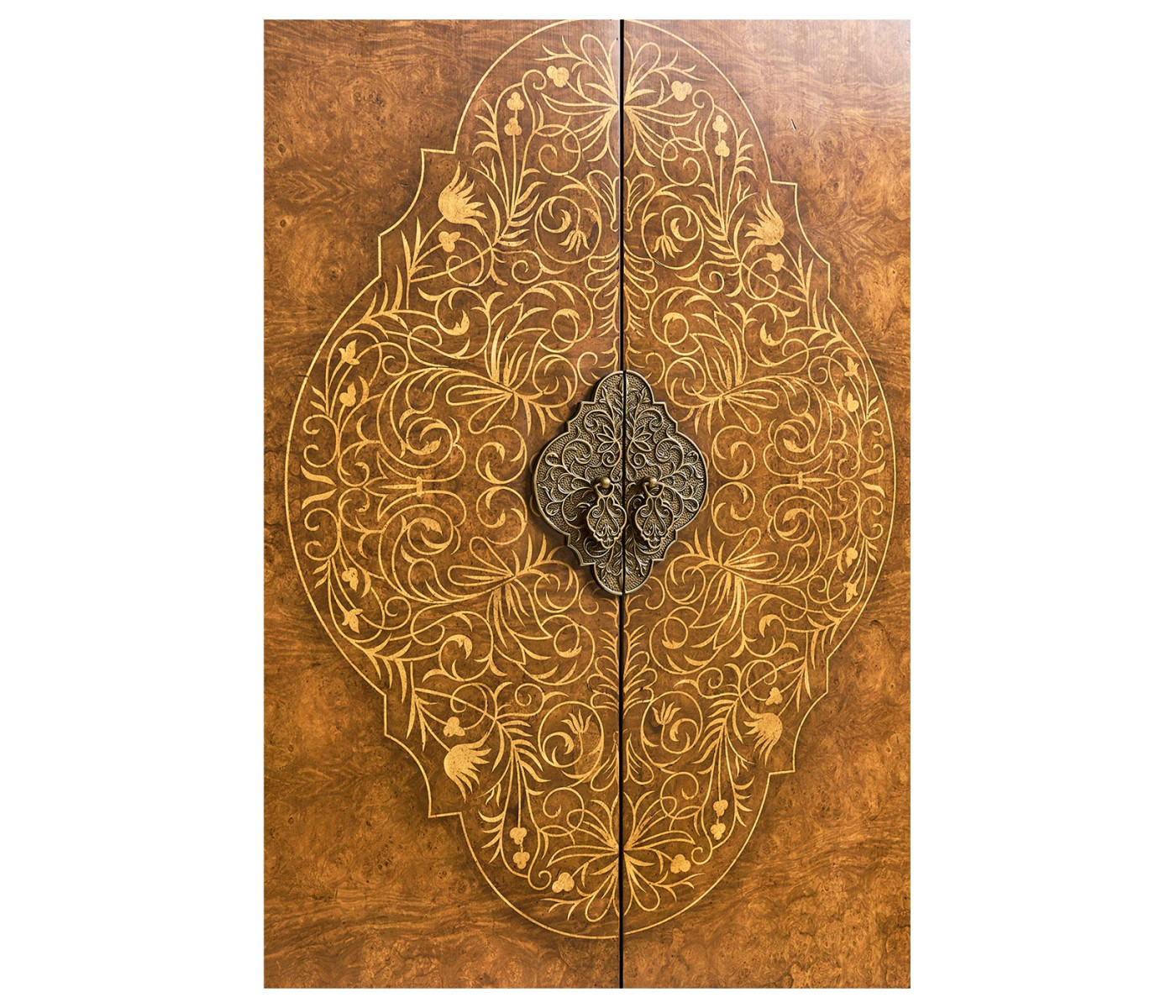 Burl Walnut & Seaweed TV Cabinet