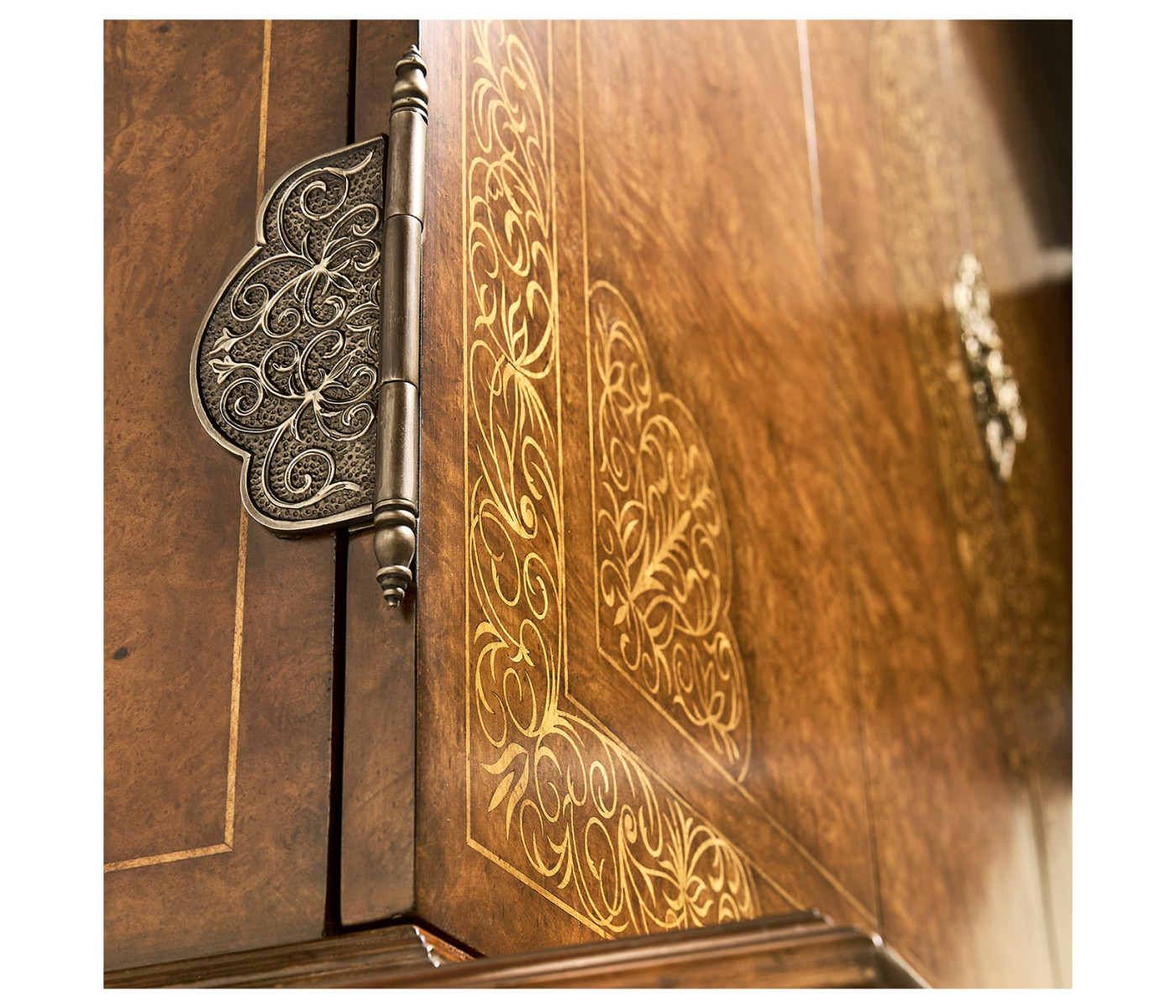 Burl Walnut & Seaweed TV Cabinet