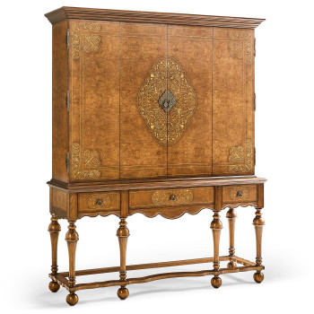 Burl Walnut & Seaweed TV Cabinet