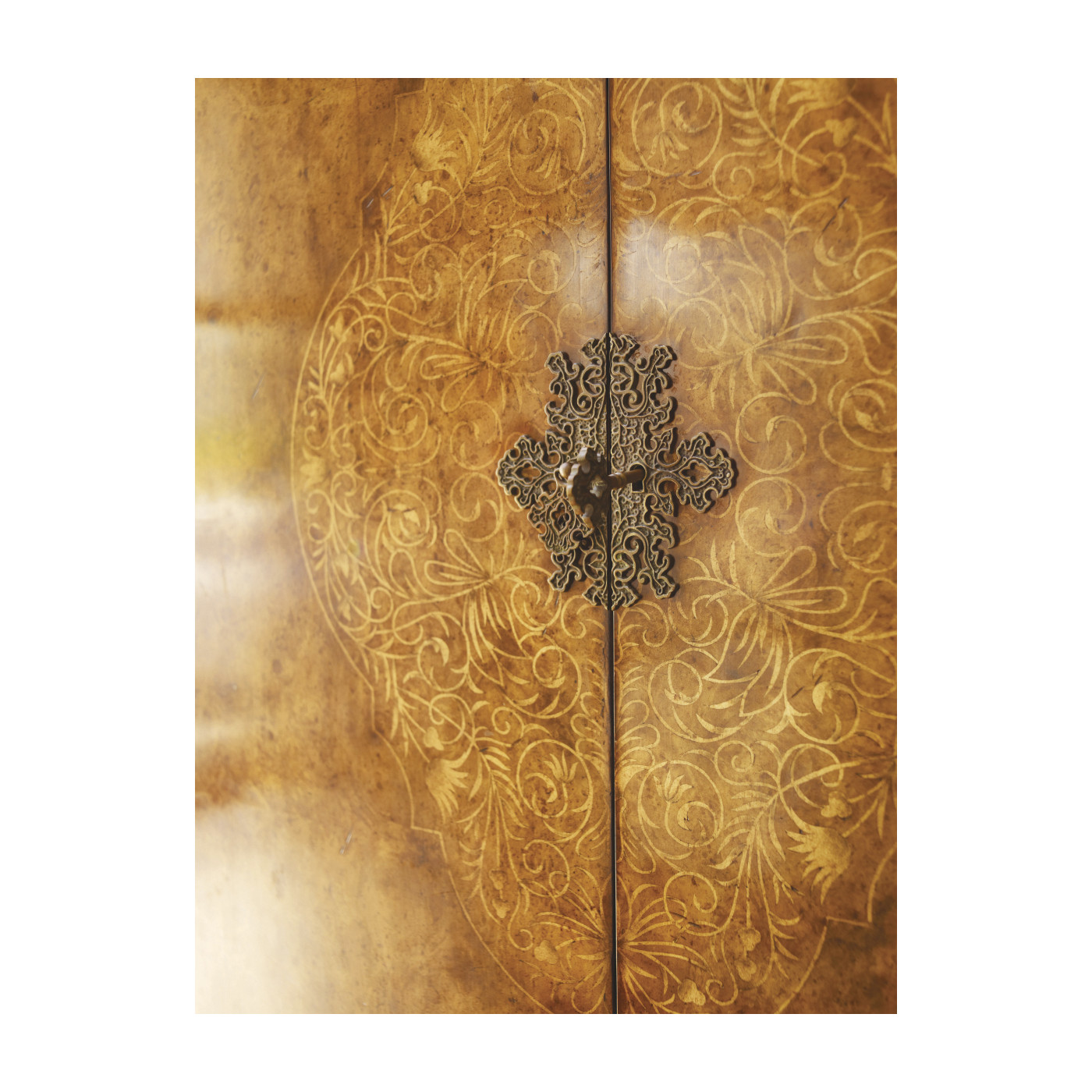 Burl Walnut & Seaweed TV Cabinet