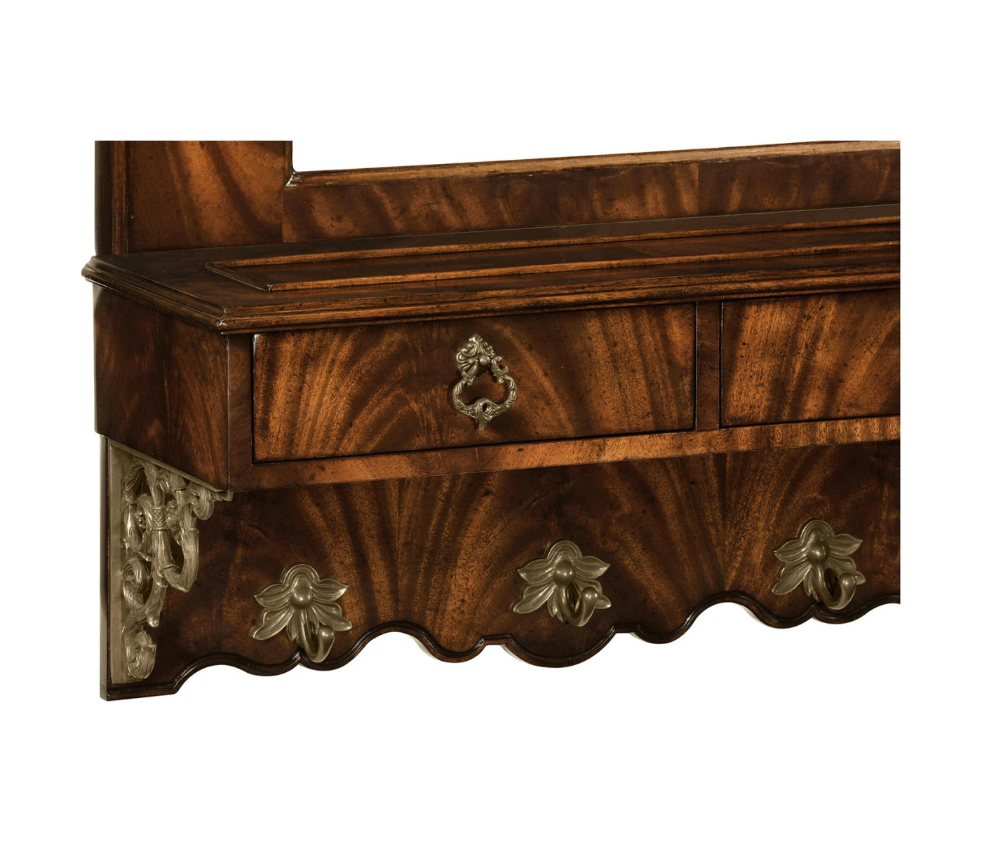 Victorian Style Crotch Mahogany Hall Mirror