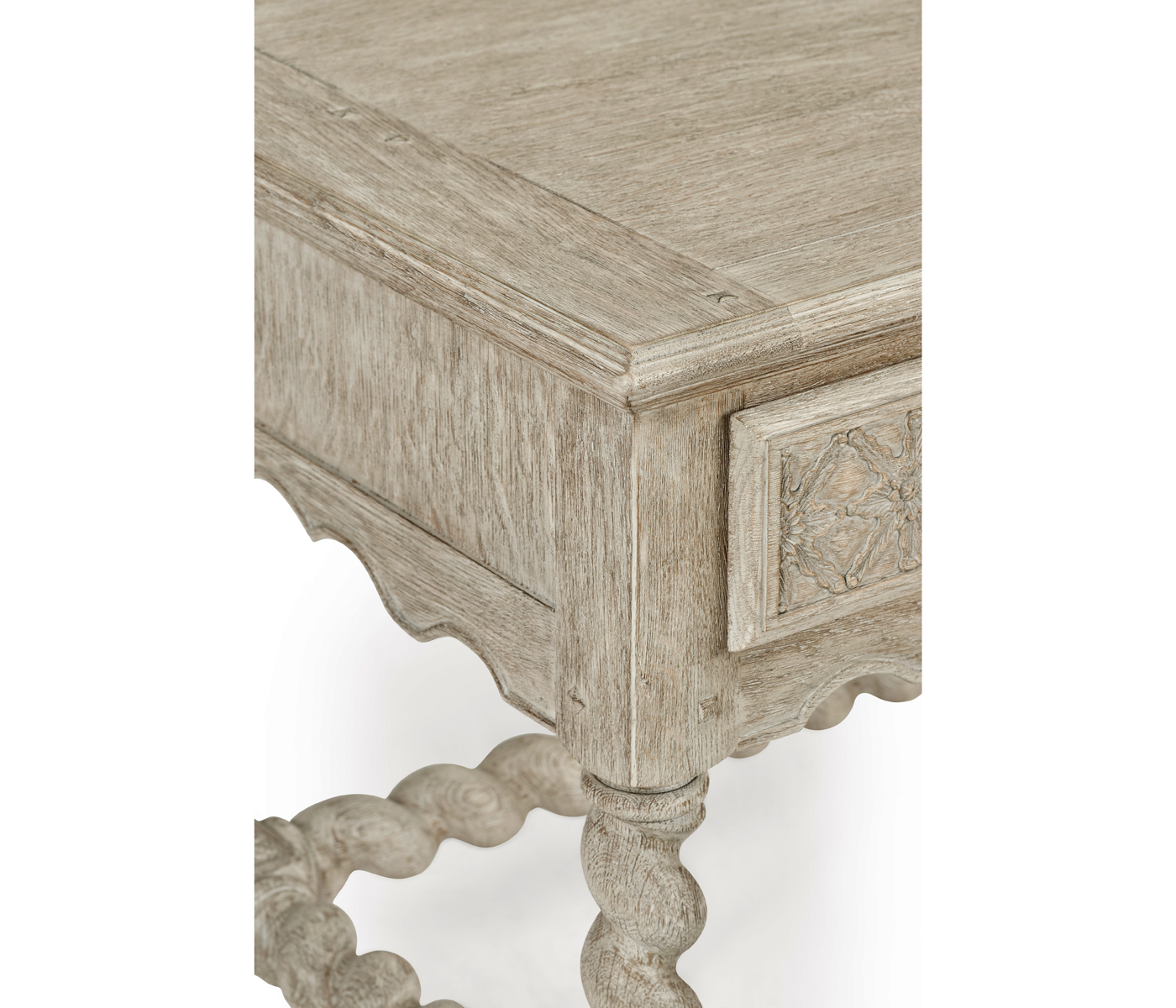 Tudor Grey Oak Rectangular Distressed Coffee Table