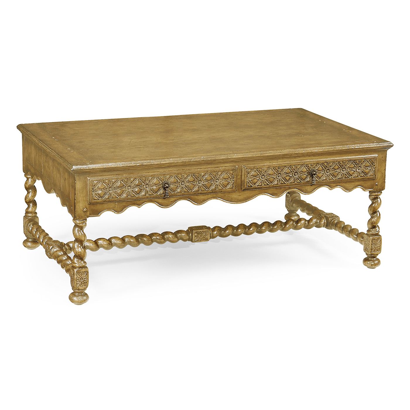 Tudor Light Natural Oak Rectangular Distressed Coffee Table