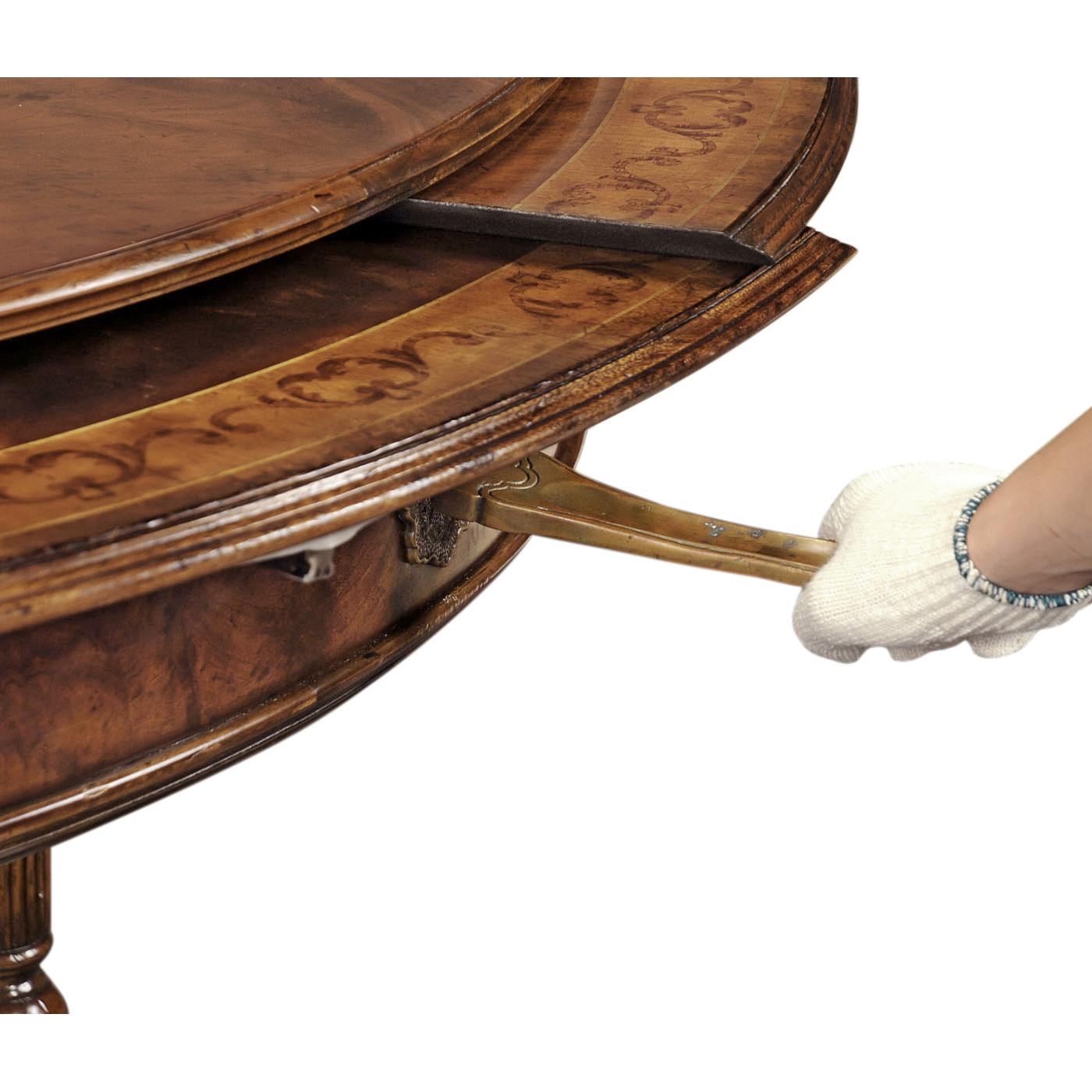 True Extending Crotch Walnut Dining Table 61