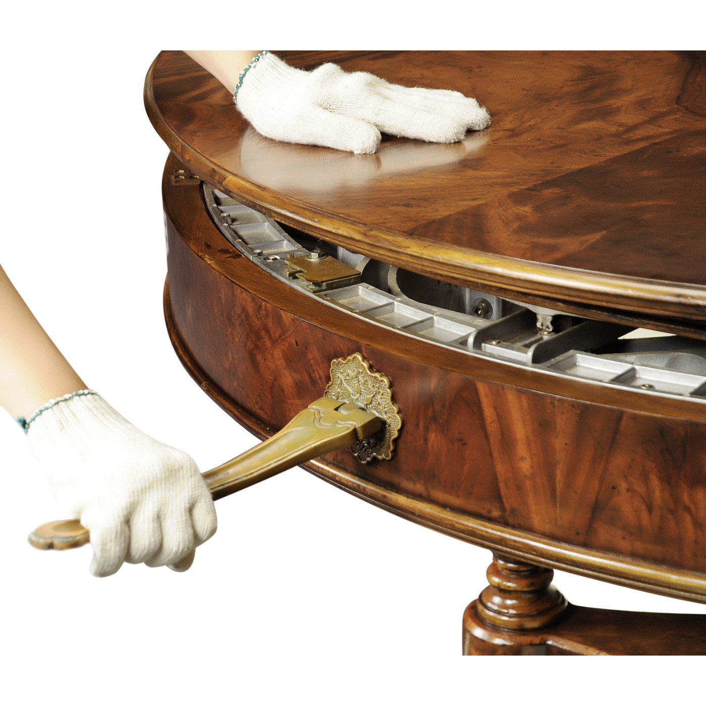 True Extending Crotch Walnut Dining Table 61